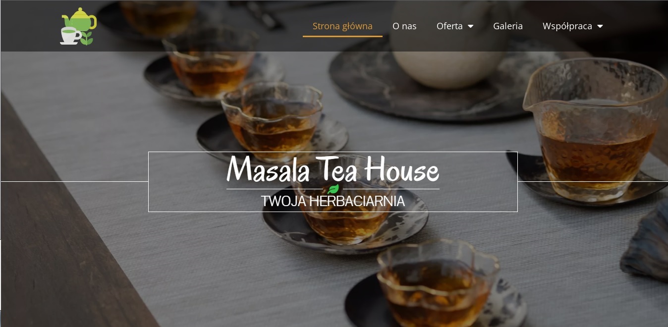 Realizacja strony internetowej herbaciarniamasala.pl wykonana przez webist.pl